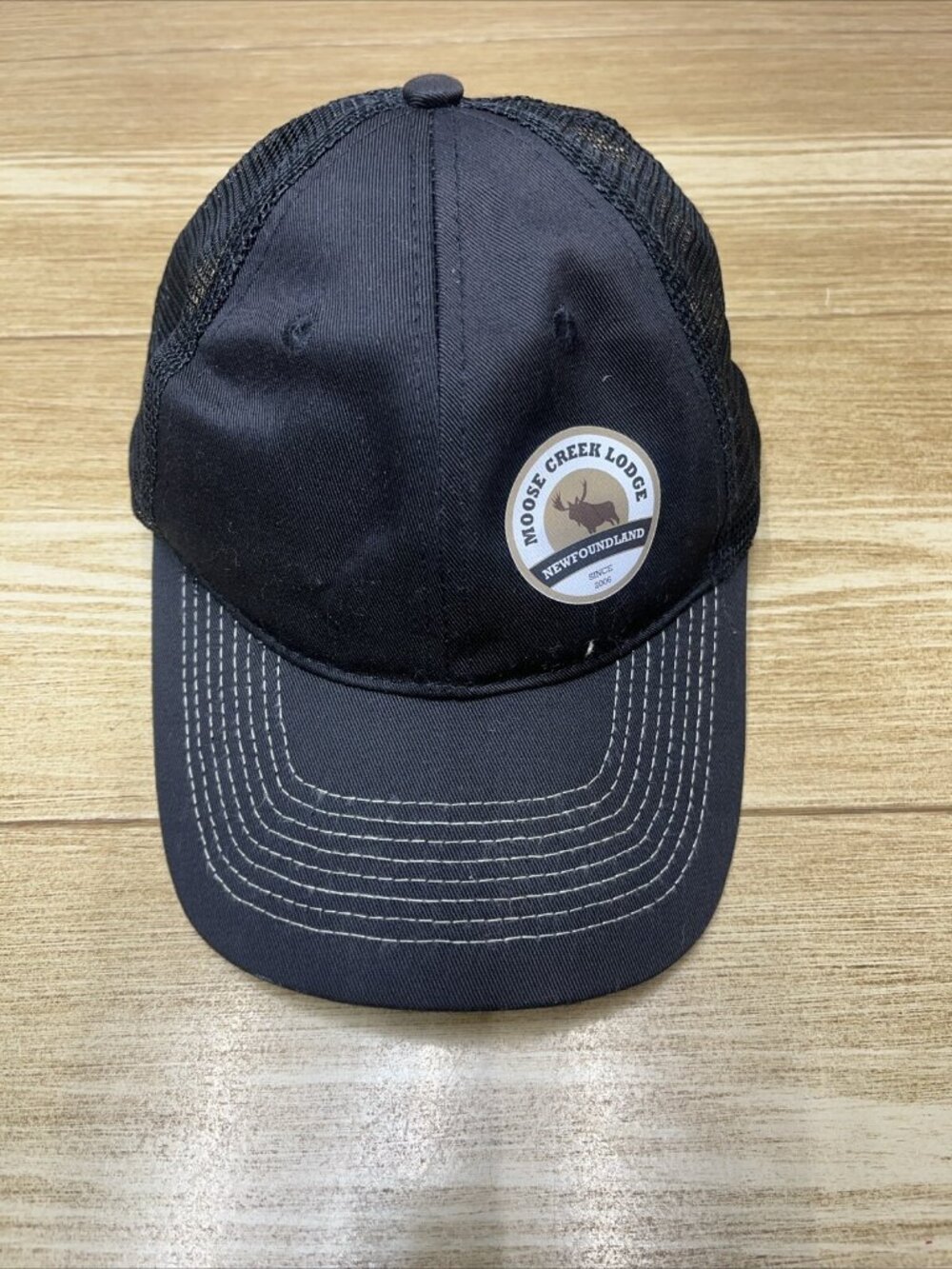 Moose Creek Lodge New Foundland Trucker Hat Adjustable Hunting Fish Camping Cap